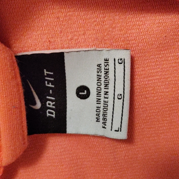Nike Women's Dri-Fit Orange Zip-Up Hoodie - Size Large - Picture 4 of 5